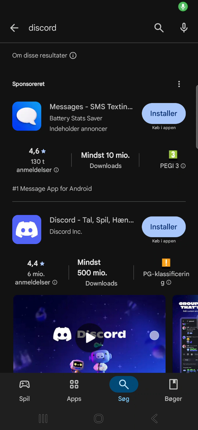 Installere Discord på telefon